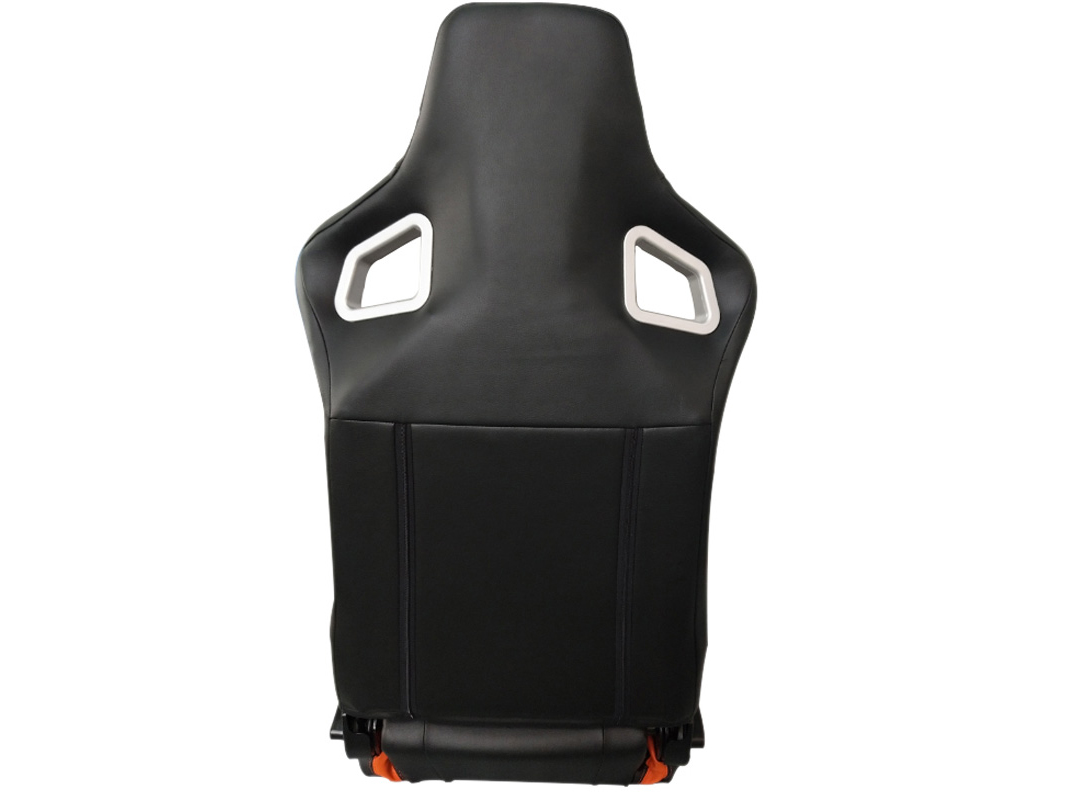 SPL ADJUSTABLE RACING SEAT MODEL RS6 V2 BLACK/ORANGE PVC - 4
