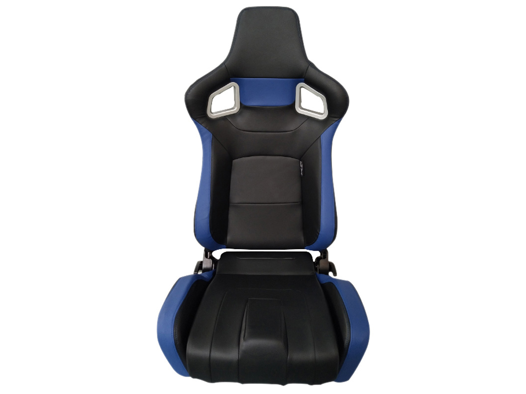 SPL ADJUSTABLE RACING SEAT MODEL RS6 V2 BLACK/BLUE PVC - 3
