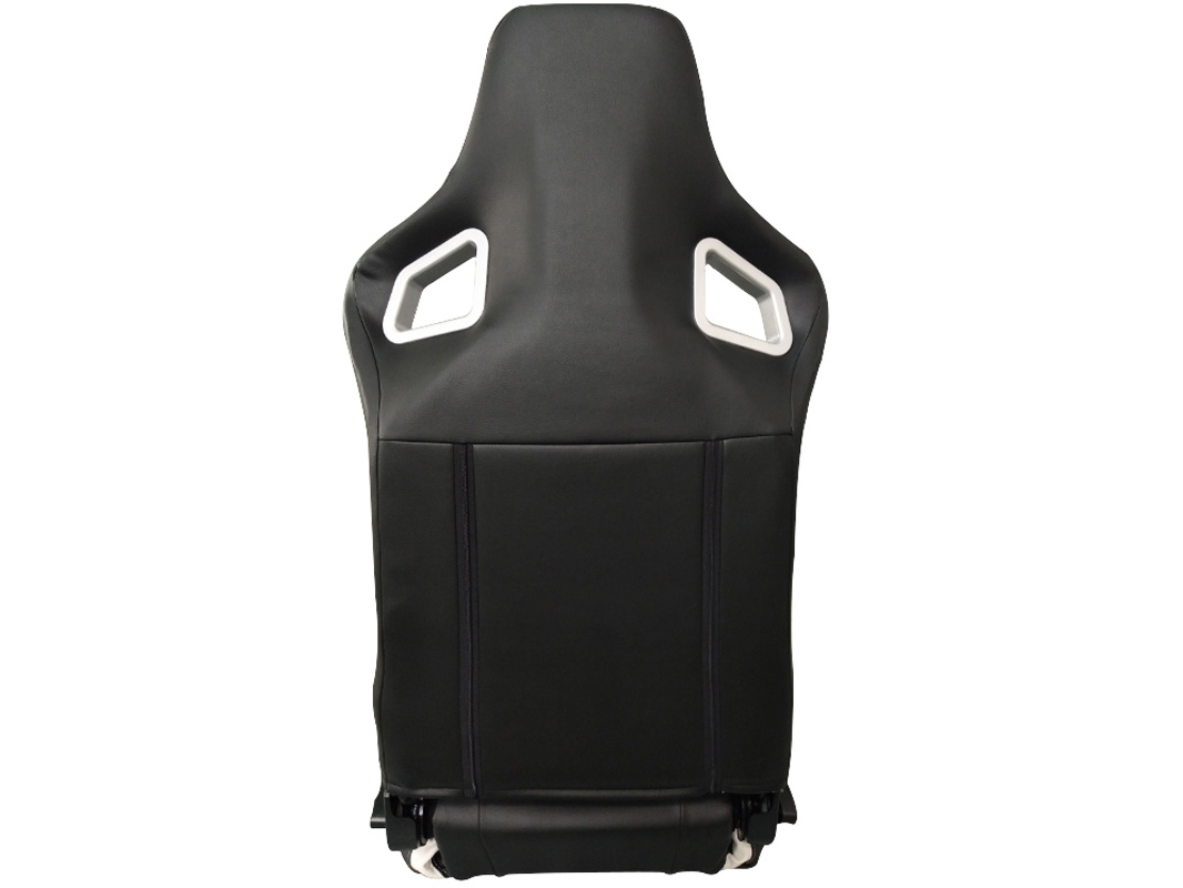 SPL ADJUSTABLE RACING SEAT MODEL RS6 V2 BLACK/WHITE PVC - 4