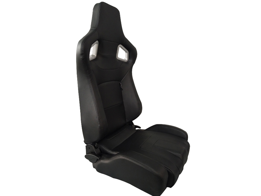 SPL ADJUSTABLE RACING SEAT MODEL RS6 V2 BLACK PVC