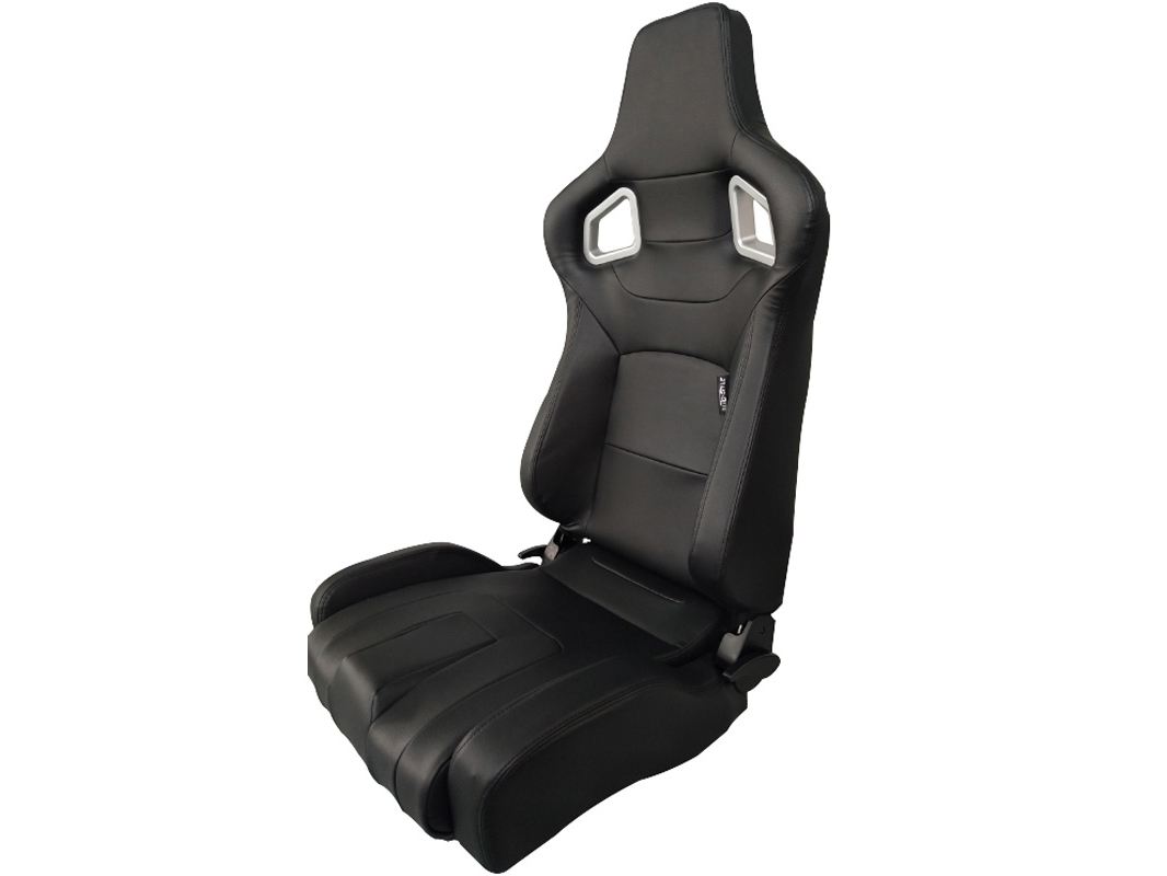 SPL ADJUSTABLE RACING SEAT MODEL RS6 V2 BLACK PVC - 2