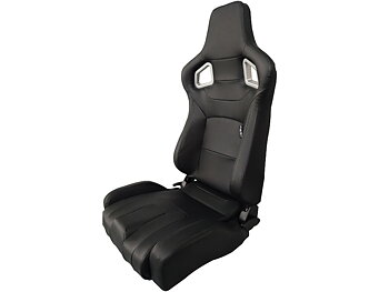 SPL ADJUSTABLE RACING SEAT MODEL RS6 BLACK PVC