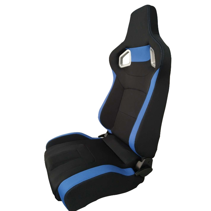 SPL ADJUSTABLE RACING SEAT MODEL RS6 V2 BLACK/BLUE FABRIC - 2