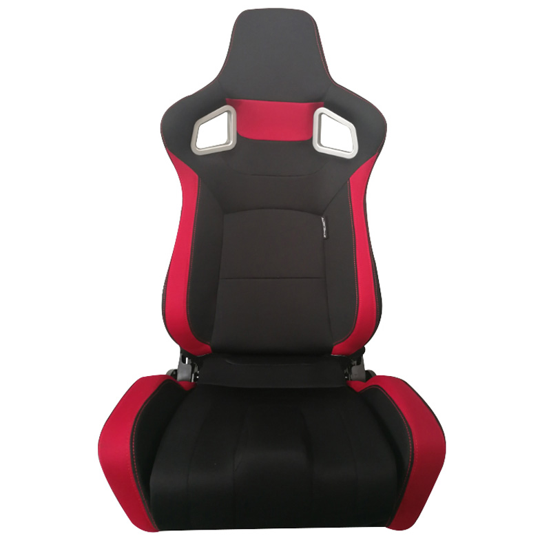 SPL ADJUSTABLE RACING SEAT MODEL RS6 V2 BLACK/RED FABRIC - 3