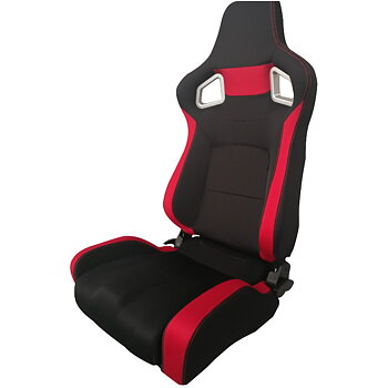 SPL ADJUSTABLE RACING SEAT MODEL RS6 BLACK/RED FABRIC
