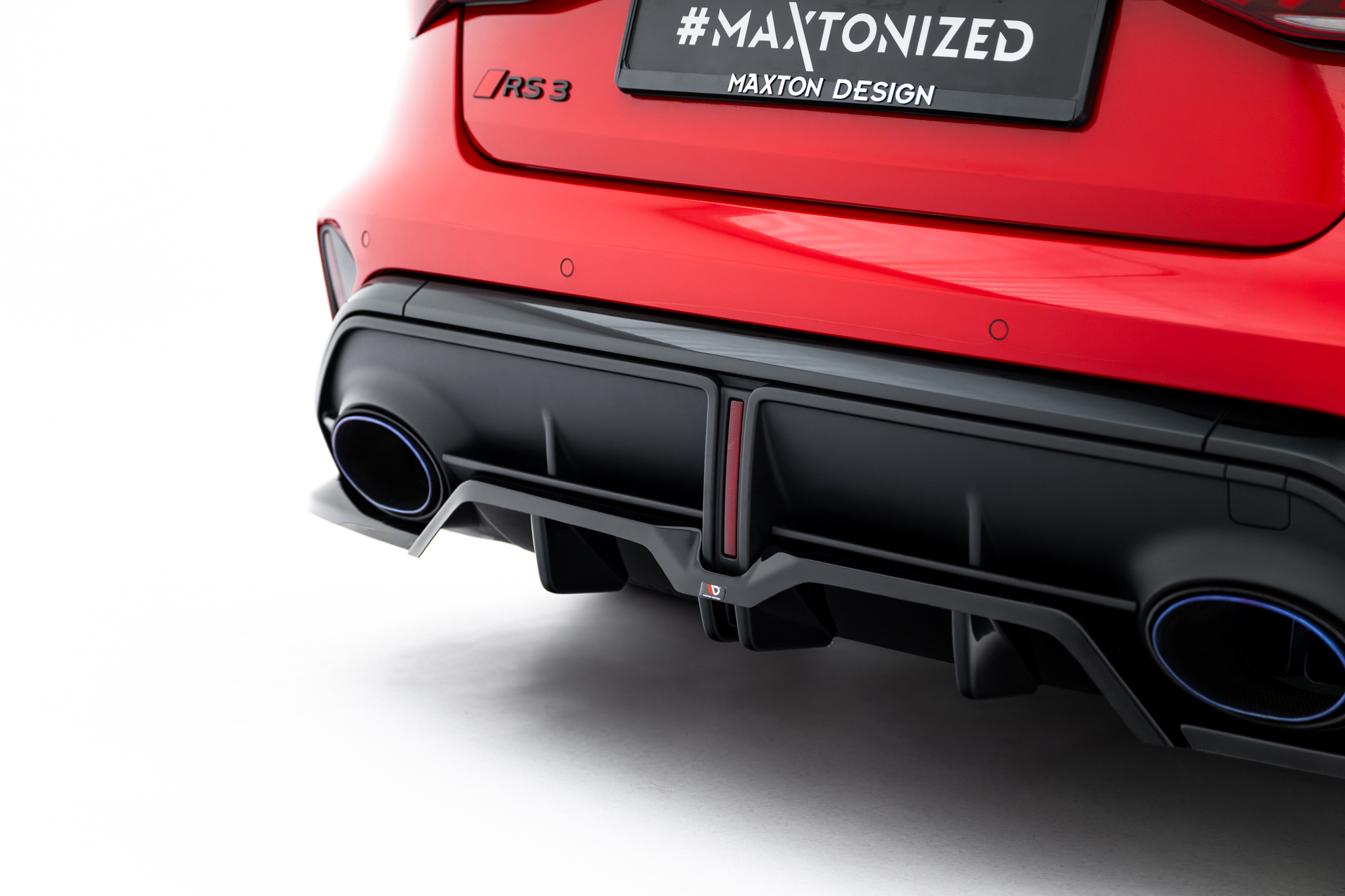 REAR SPLITTER (WITH VERTICAL BARS) V.2 SUITABLE FOR AUDI RS3 SEDAN 8Y FACELIFT – MAXTON DESIGN