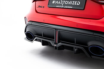 REAR SPLITTER (WITH VERTICAL BARS) V.2 SUITABLE FOR AUDI RS3 SEDAN 8Y FACELIFT – MAXTON DESIGN