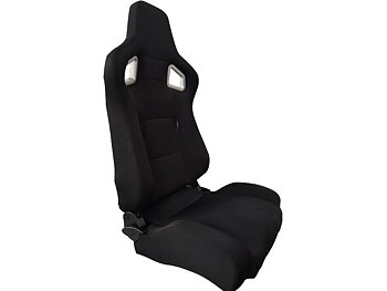 SPL ADJUSTABLE RACING SEAT MODEL RS6 BLACK FABRIC
