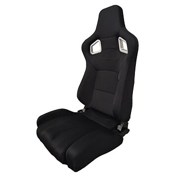 SPL ADJUSTABLE RACING SEAT MODEL RS6 BLACK FABRIC