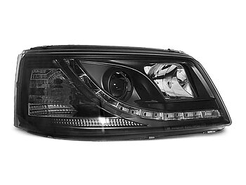 HEADLIGHTS VW T5 04.03-08.09 TRU DRL BLACK