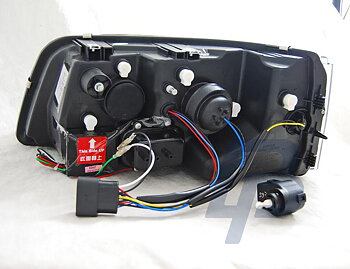 HEADLIGHTS VW T5 04.03-08.09 TRU DRL BLACK