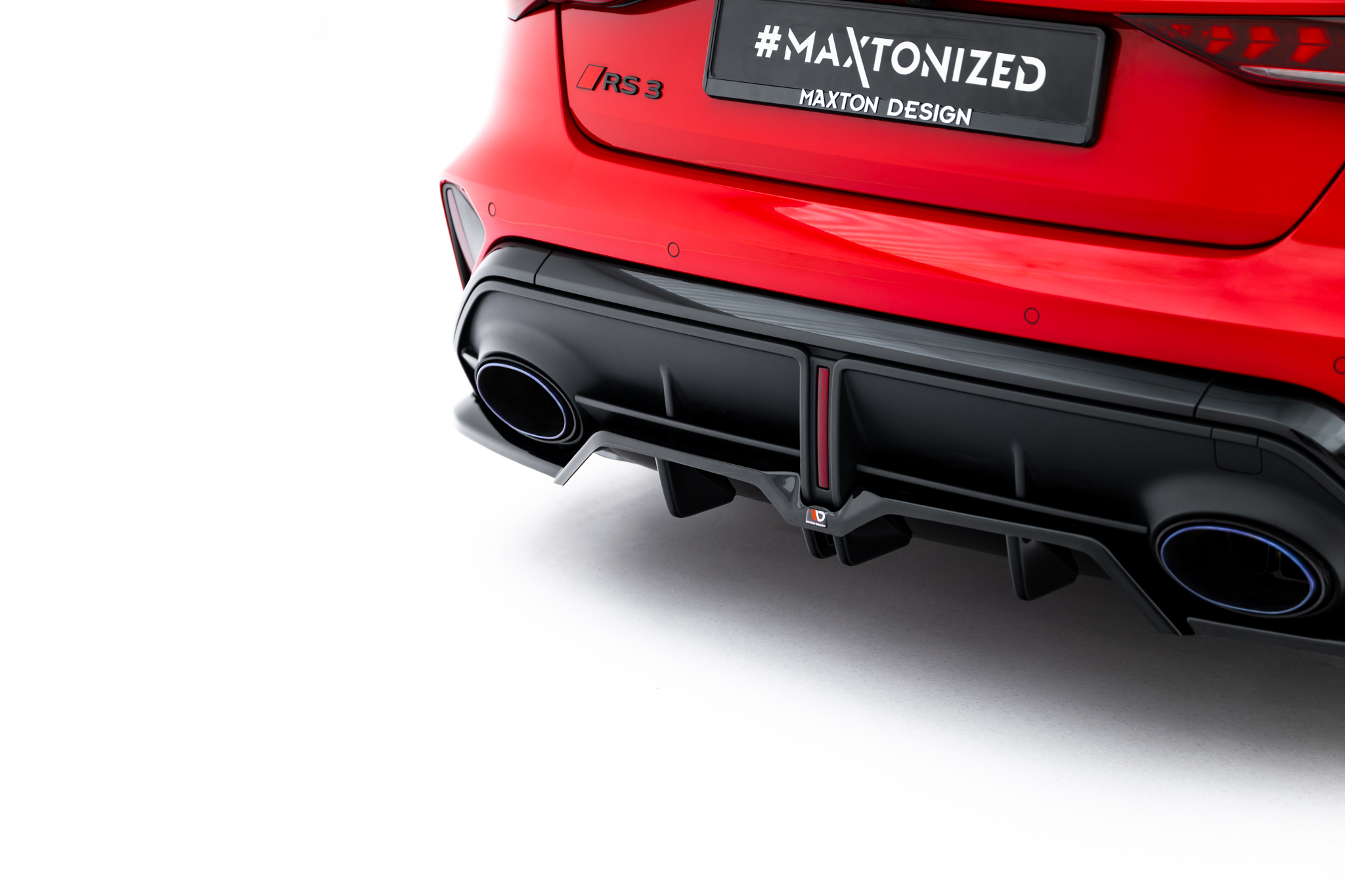 REAR SPLITTER (WITH VERTICAL BARS) V.1 SUITABLE FOR AUDI RS3 SEDAN 8Y FACELIFT – MAXTON DESIGN - 5