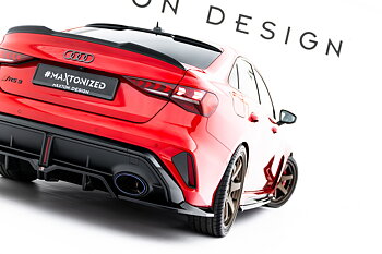 REAR SPLITTER (WITH VERTICAL BARS) V.1 SUITABLE FOR AUDI RS3 SEDAN 8Y FACELIFT – MAXTON DESIGN