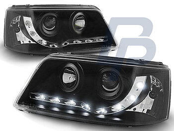 HEADLIGHTS VW T5 04.03-08.09 DAYLIGHT BLACK