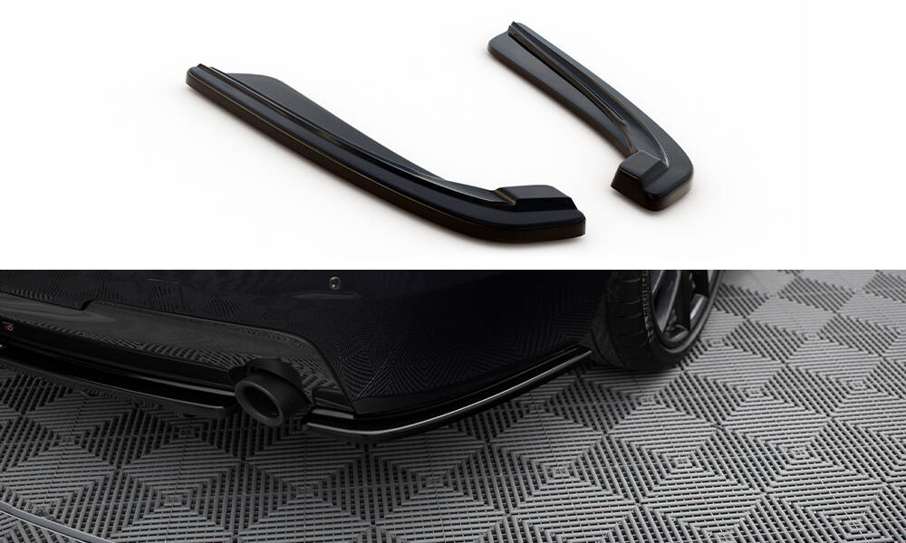 Rear Side Splitters Bmw 5 F11 M-pack (Fits TWO Single Exhaust Ends)