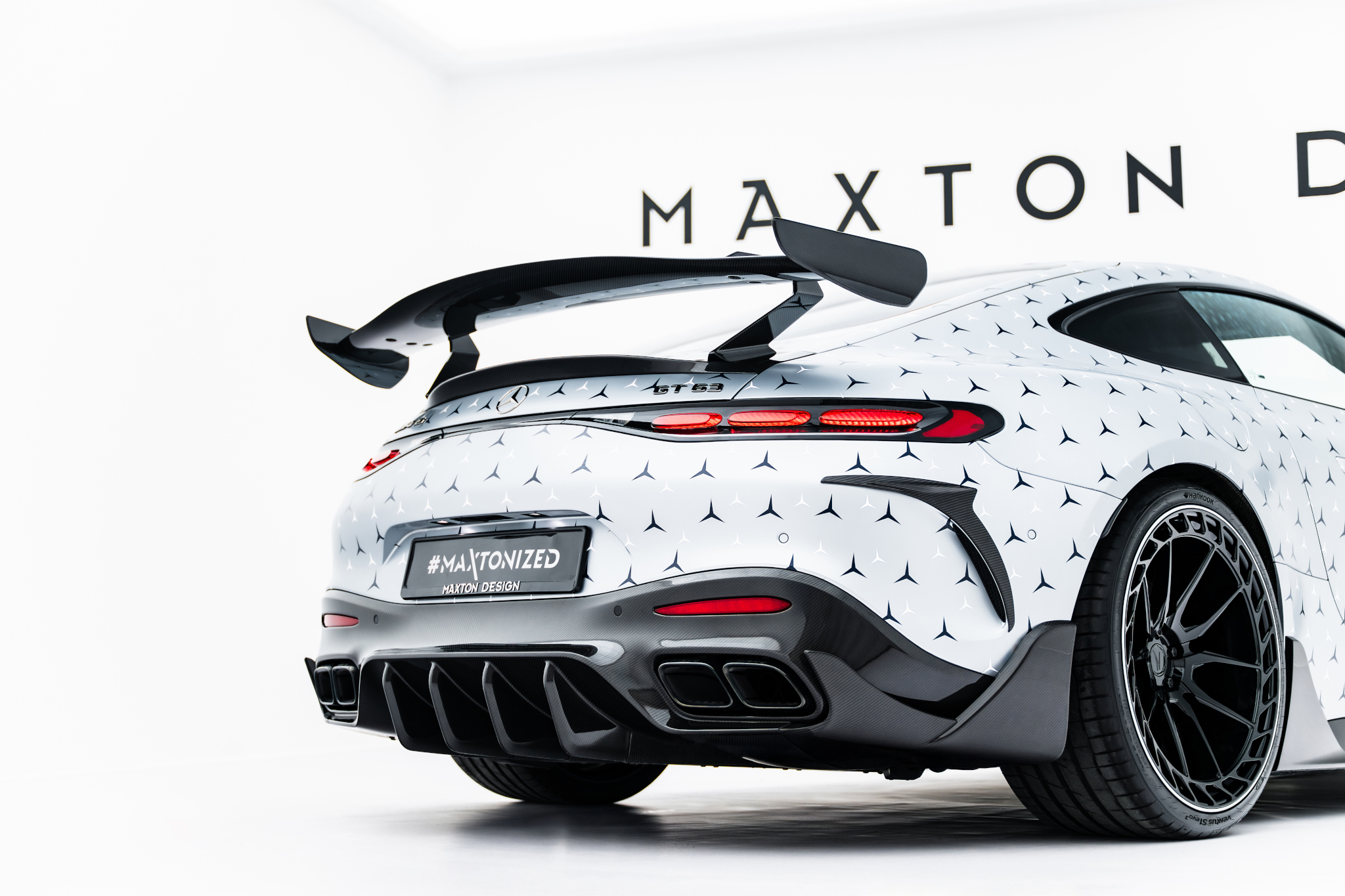 PREPREG REAR BUMPER CARBON CANARDS SUITABLE FOR MERCEDES-AMG GT 63 / 55 / 63 S E PERFORMANCE C192 – MAXTON DESIGN - 2
