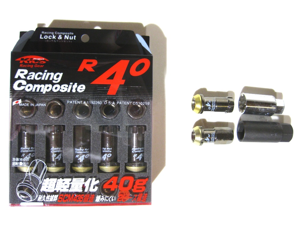 20X P-KICS R40 STYLE OPEN ENDED LUG NUTS GUNMETAL M12X1.25