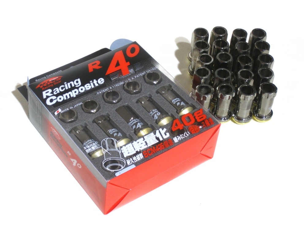 20X P-KICS R40 STYLE OPEN ENDED LUG NUTS GUNMETAL M12X1.25 - 2