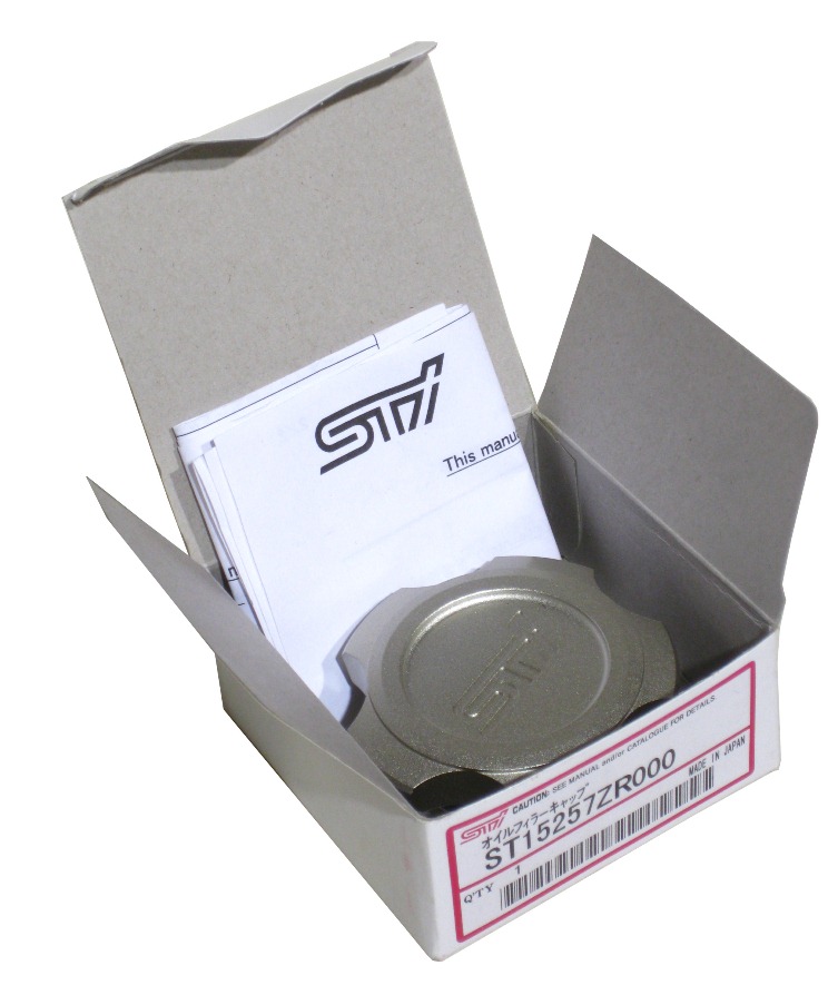 SUBARU IMPREZA/WRX/STI UNIVERSAL OIL CAP STI-STYLE SILVER - 3