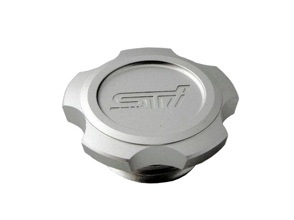 SUBARU IMPREZA/WRX/STI UNIVERSAL OIL CAP STI-STYLE SILVER - bluepower.se