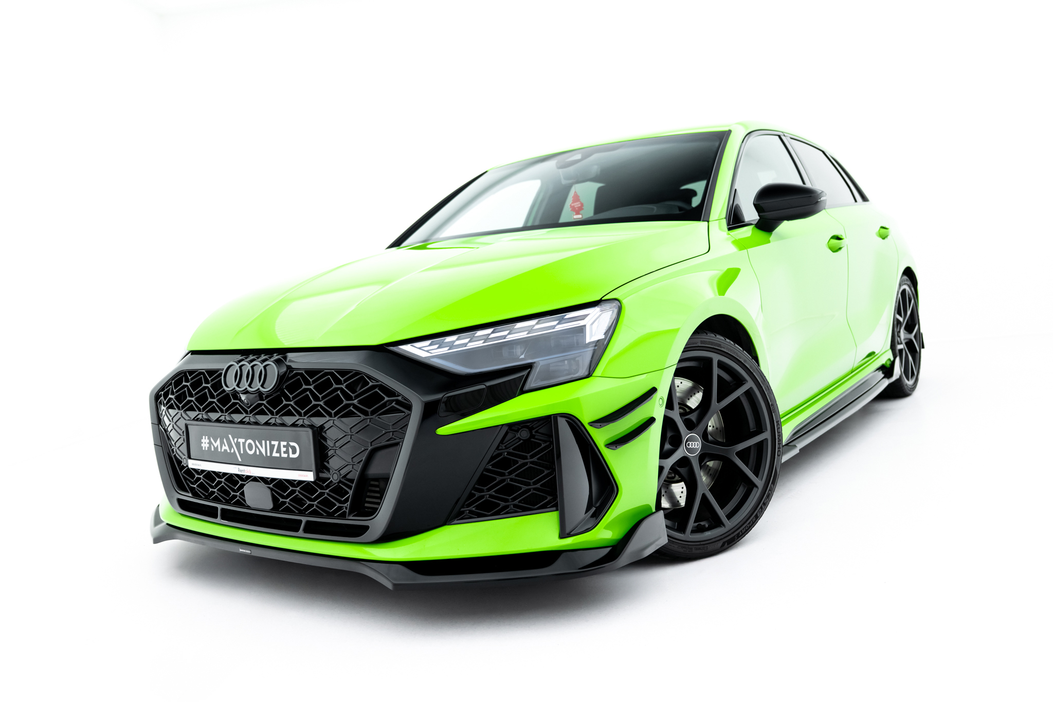 FRONT SPLITTER V.2 SUITABLE FOR AUDI RS3 SPORTBACK 8Y FACELIFT – MAXTON DESIGN
