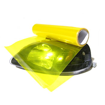 HEADLIGHT TINTING VINYL FILM YELLOW WIDTH 40CM LENGTH 2 METER