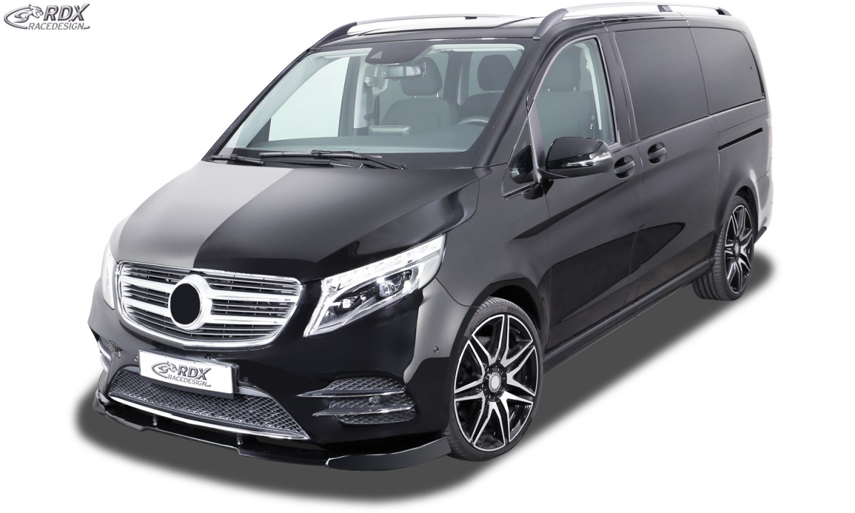FRONT SPOILER VARIO-X MERCEDES V-CLASS W447 2014+ AMG-LINE FRONT LIP SPLITTER - 2