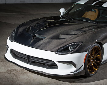 AGENCY POWER CARBON FIBER UPPER FRONT BUMPER GUARDS PAIR SRT VIPER 2013+