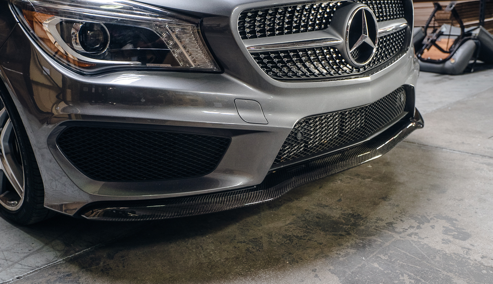 AGENCY POWER CARBON FIBER FRONT LIP COVER MERCEDES-BENZ CLA250 14-15 - 2