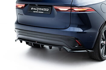 REAR SPLITTER (WITH VERTICAL BARS) SUITABLE FOR JAGUAR F-PACE R-SPORT X761 FACELIFT – MAXTON DESIGN