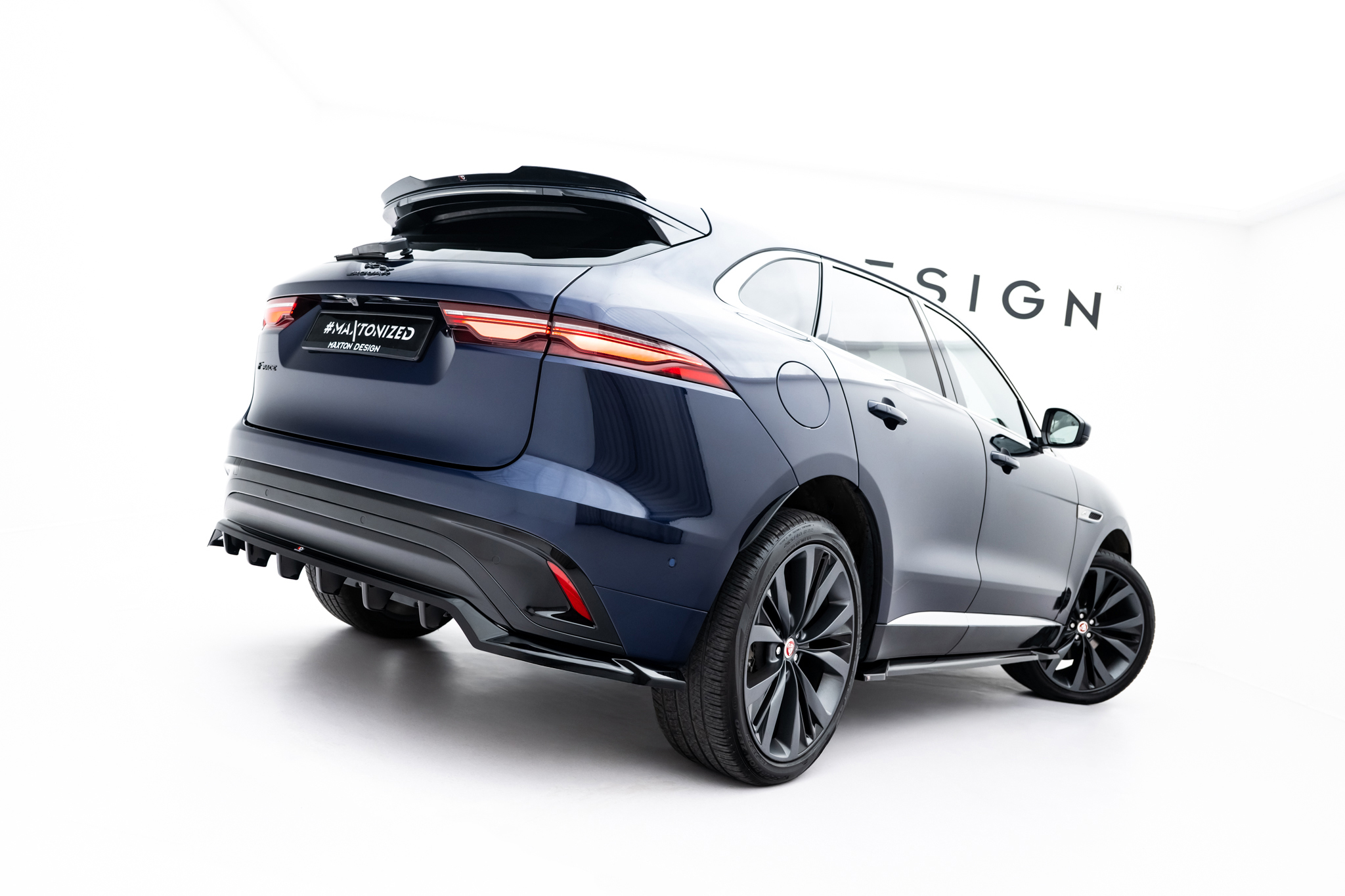 REAR SPLITTER (WITH VERTICAL BARS) SUITABLE FOR JAGUAR F-PACE R-SPORT X761 FACELIFT – MAXTON DESIGN - 6