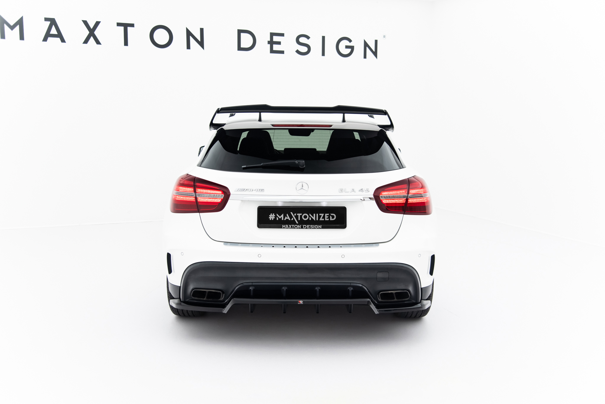 REAR SPLITTER (WITH VERTICAL BARS) SUITABLE FOR MERCEDES-BENZ GLA 45 AMG X156 FACELIFT – MAXTON DESIGN