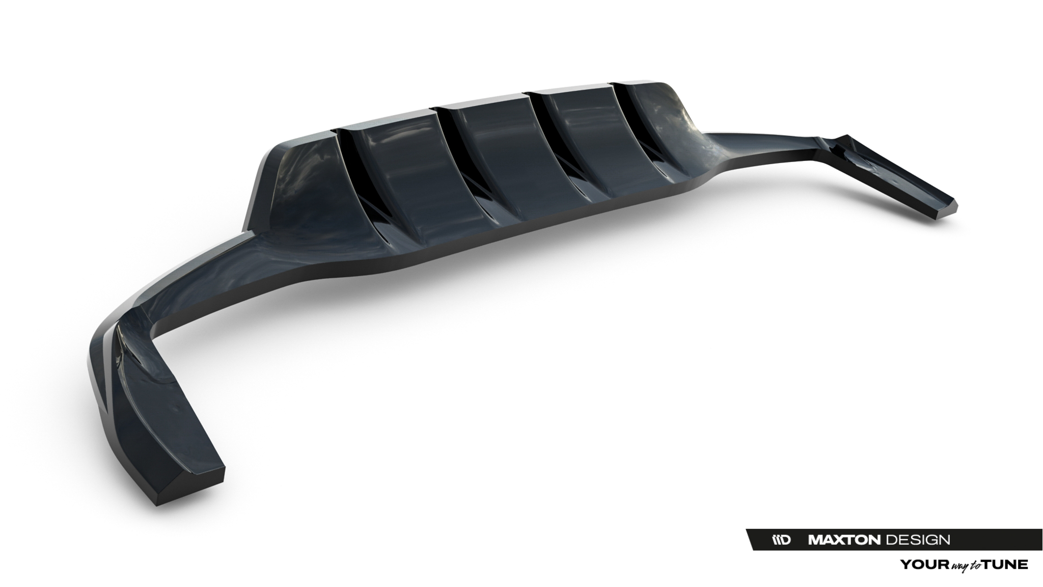REAR SPLITTER (WITH VERTICAL BARS) SUITABLE FOR MERCEDES-BENZ GLA 45 AMG X156 FACELIFT – MAXTON DESIGN - 3