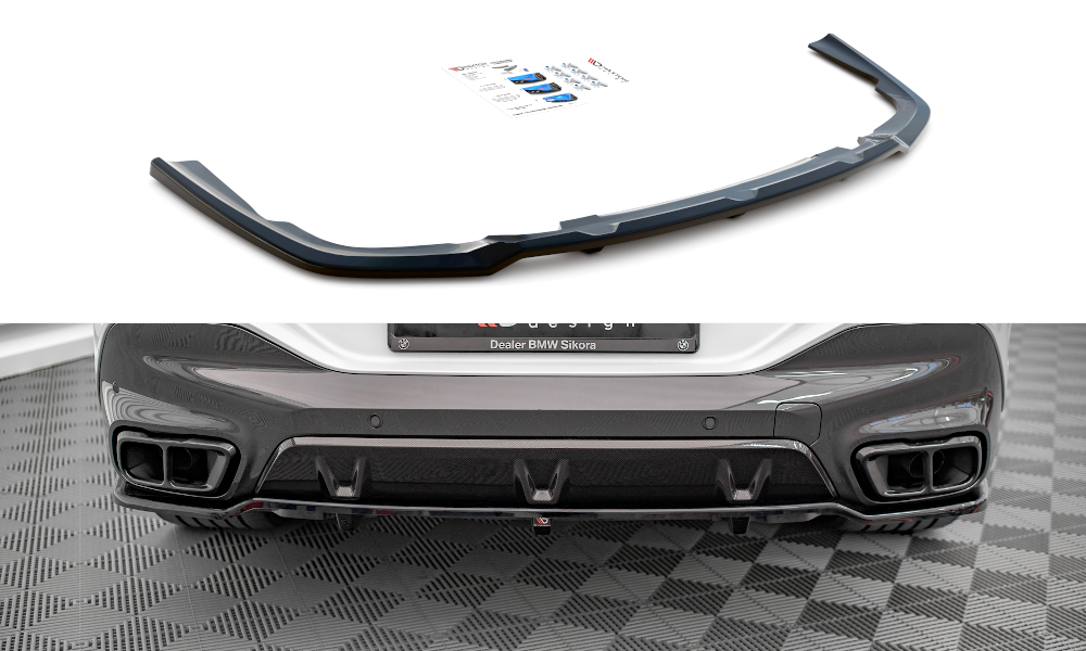 Central Rear Splitter (Vertical Bars) V.1 BMW X6 M-Pack G06