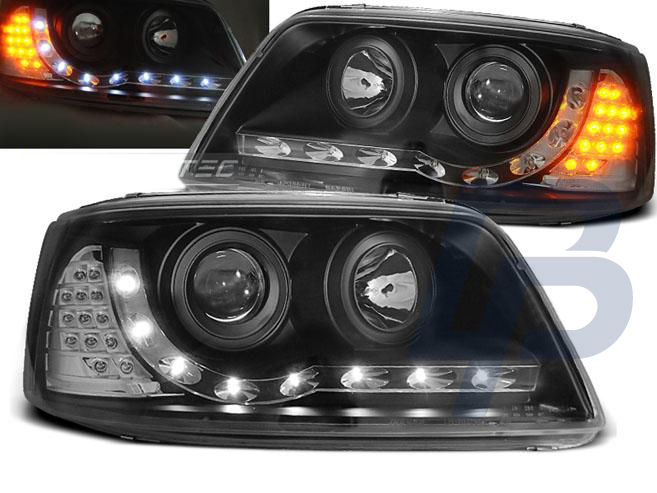 HEADLIGHTS VW T5 04.03-08.09 DAYLIGHT BLACK - 2