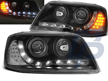 HEADLIGHTS VW T5 04.03-08.09 DAYLIGHT BLACK