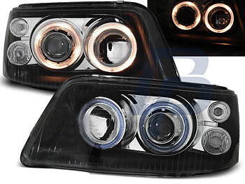 HEADLIGHTS VW T5 04.03-08.09 ANGEL EYES BLACK