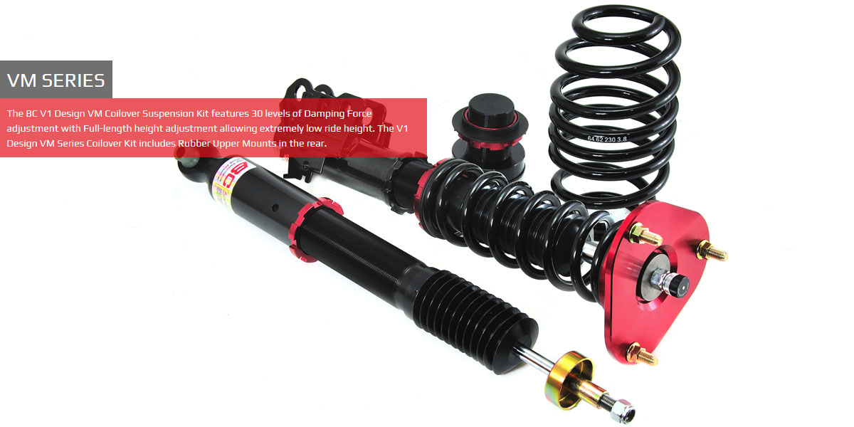 VW GOLF 7 13+ (STRUT 49.5) BC-RACING COILOVER KIT V1-VM - bluepower.se