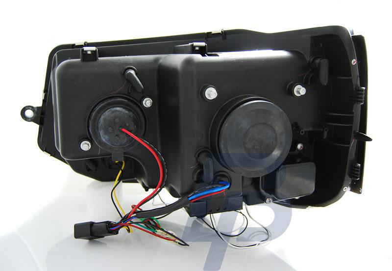 HEADLIGHTS VW T5 2010-2015-  BLACK TRU DRL - 4