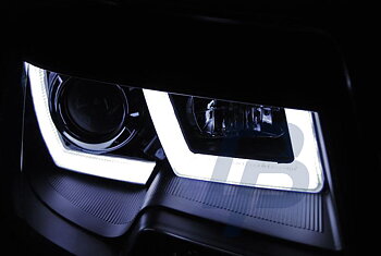 HEADLIGHTS VW T5 2010-2015  U-TYPE BLACK