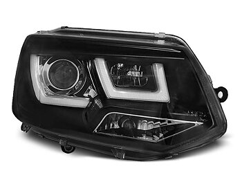 HEADLIGHTS VW T5 2010-2015  U-TYPE BLACK