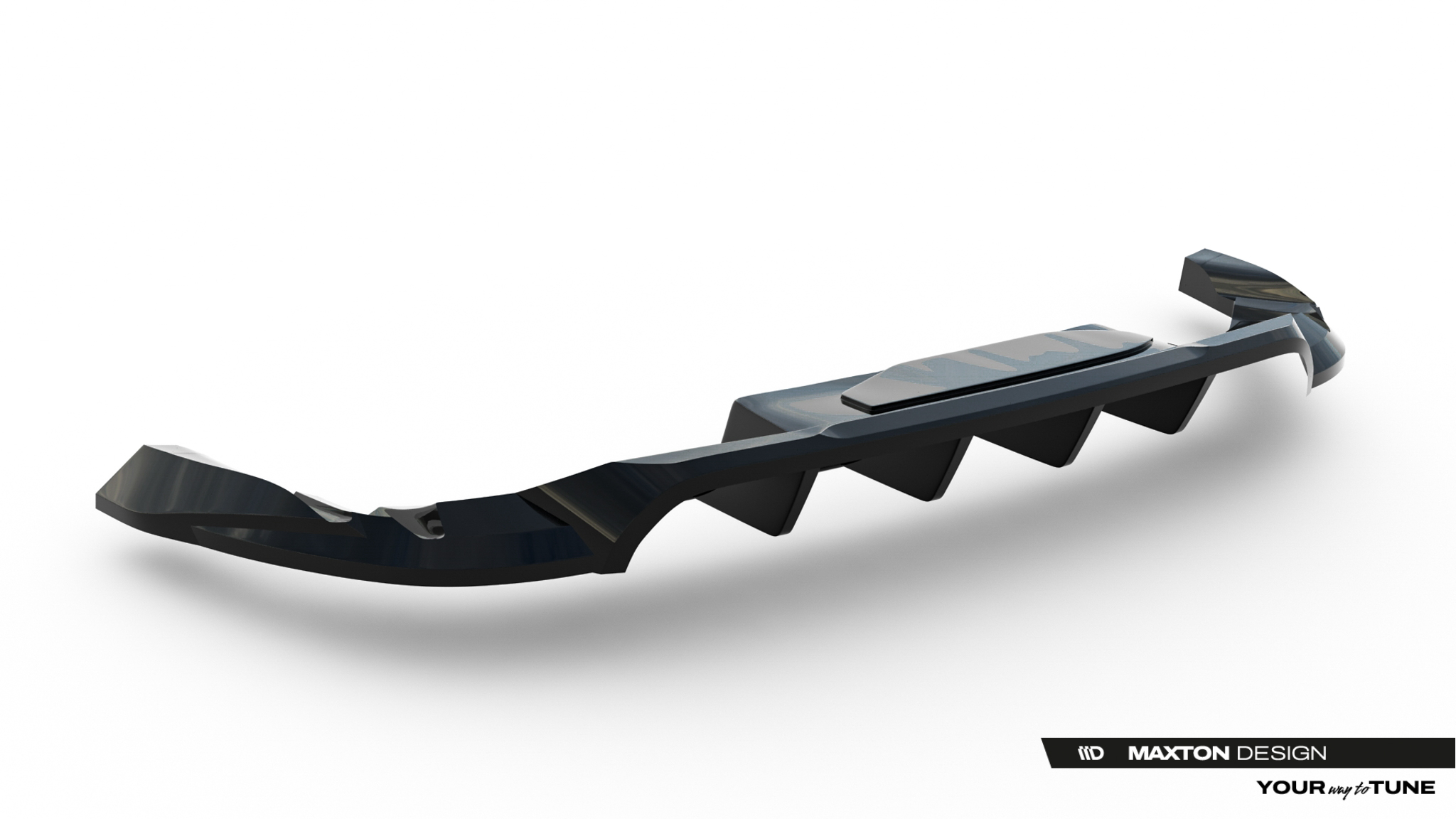 REAR SPLITTER (WITH VERTICAL BARS) SUITABLE FOR PORSCHE MACAN EV MK1 – MAXTON DESIGN - 5