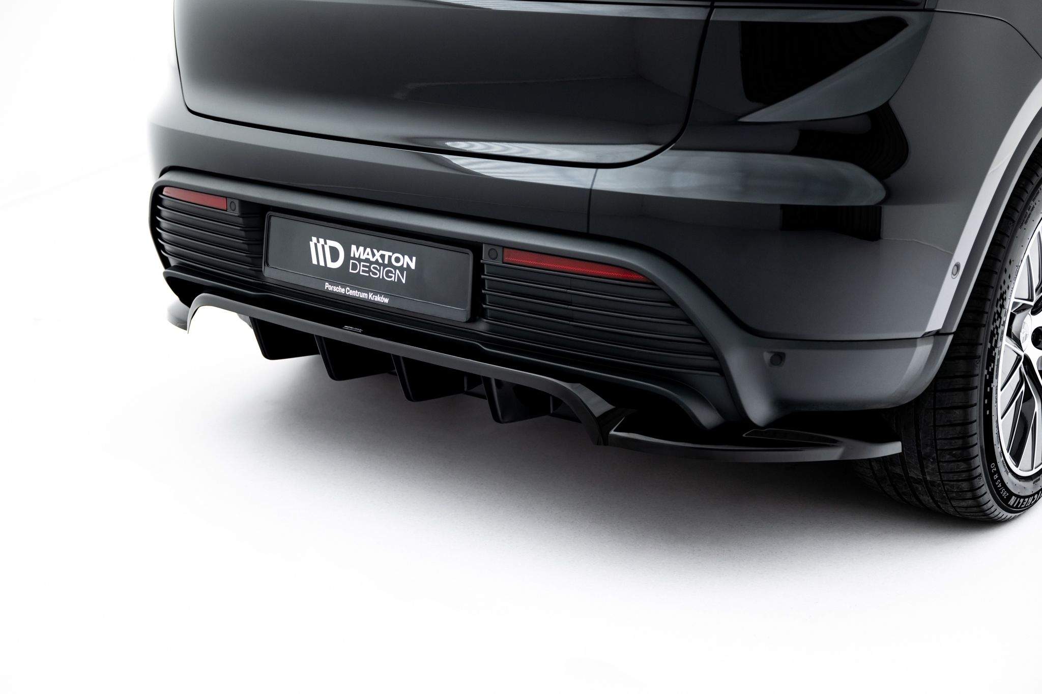 REAR SPLITTER (WITH VERTICAL BARS) SUITABLE FOR PORSCHE MACAN EV MK1 – MAXTON DESIGN - 2