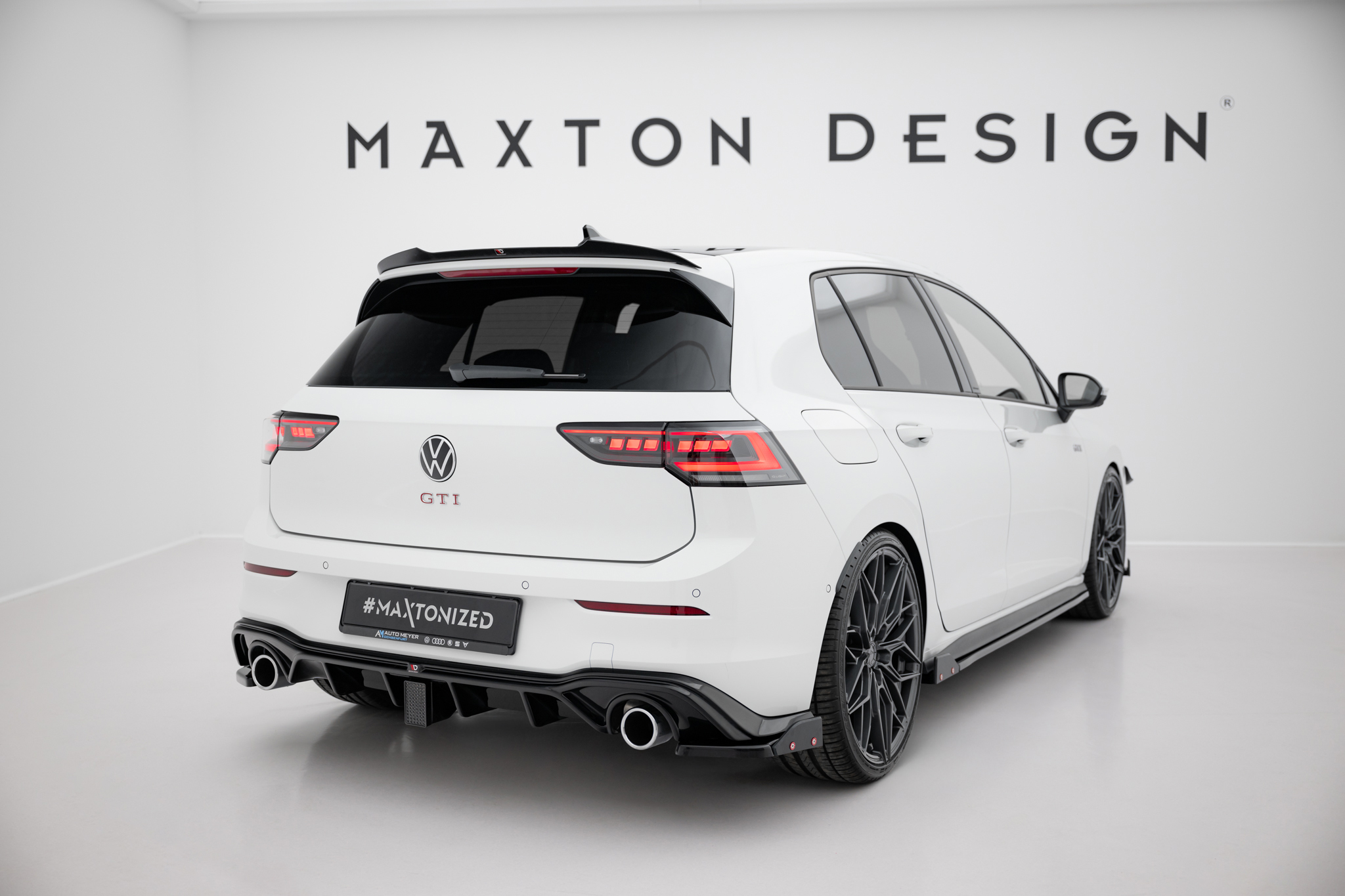 REAR SIDE SPLITTERS V.4 + FLAPS SUITABLE FOR VOLKSWAGEN GOLF GTI / GTE MK8 FITS ONLY WITH : VW-GO-8-GTI-RS2 – MAXTON DESIGN - 2