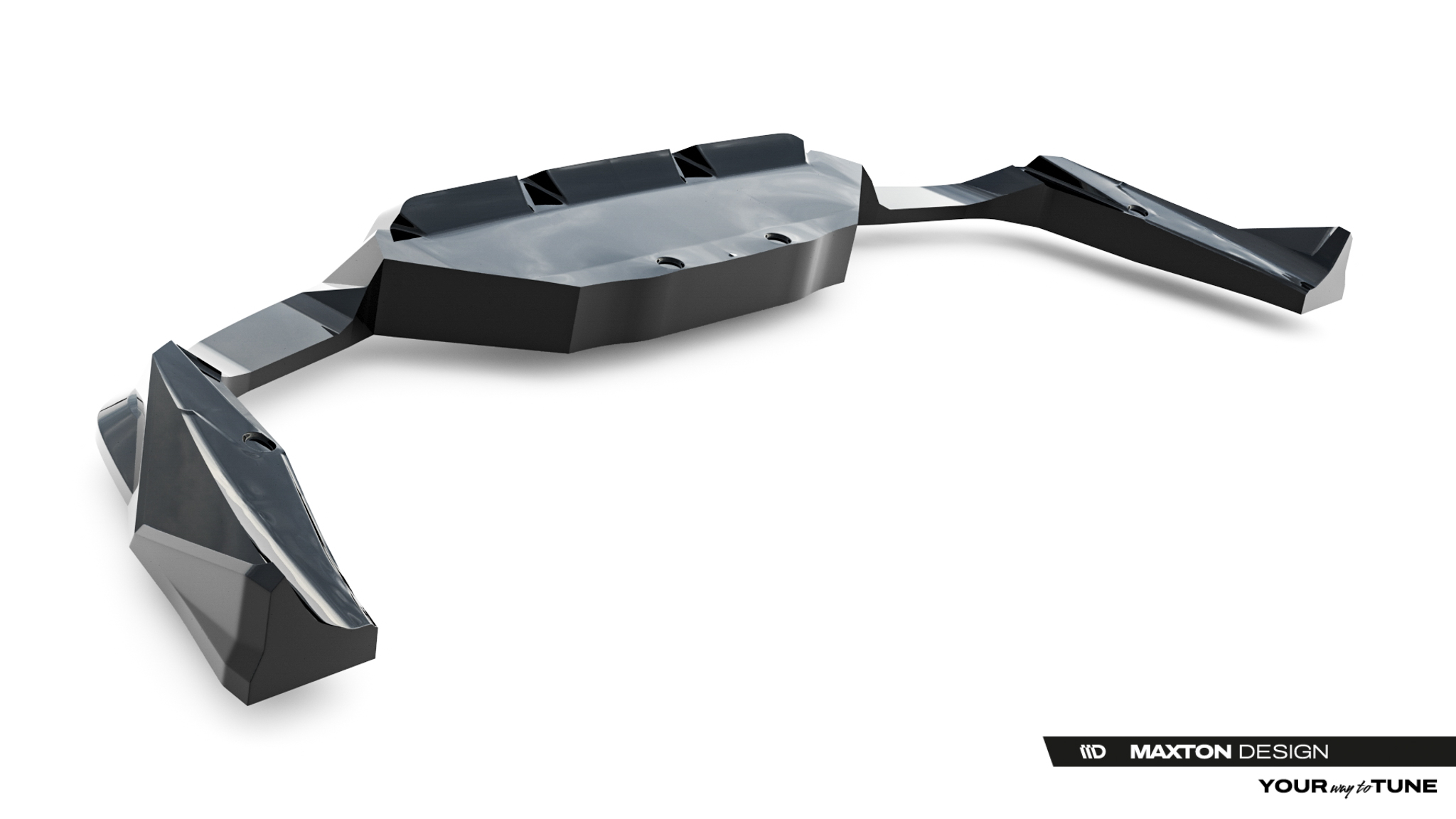 REAR SPLITTER (WITH VERTICAL BARS) SUITABLE FOR BMW X2 M35I U10 – MAXTON DESIGN - 5