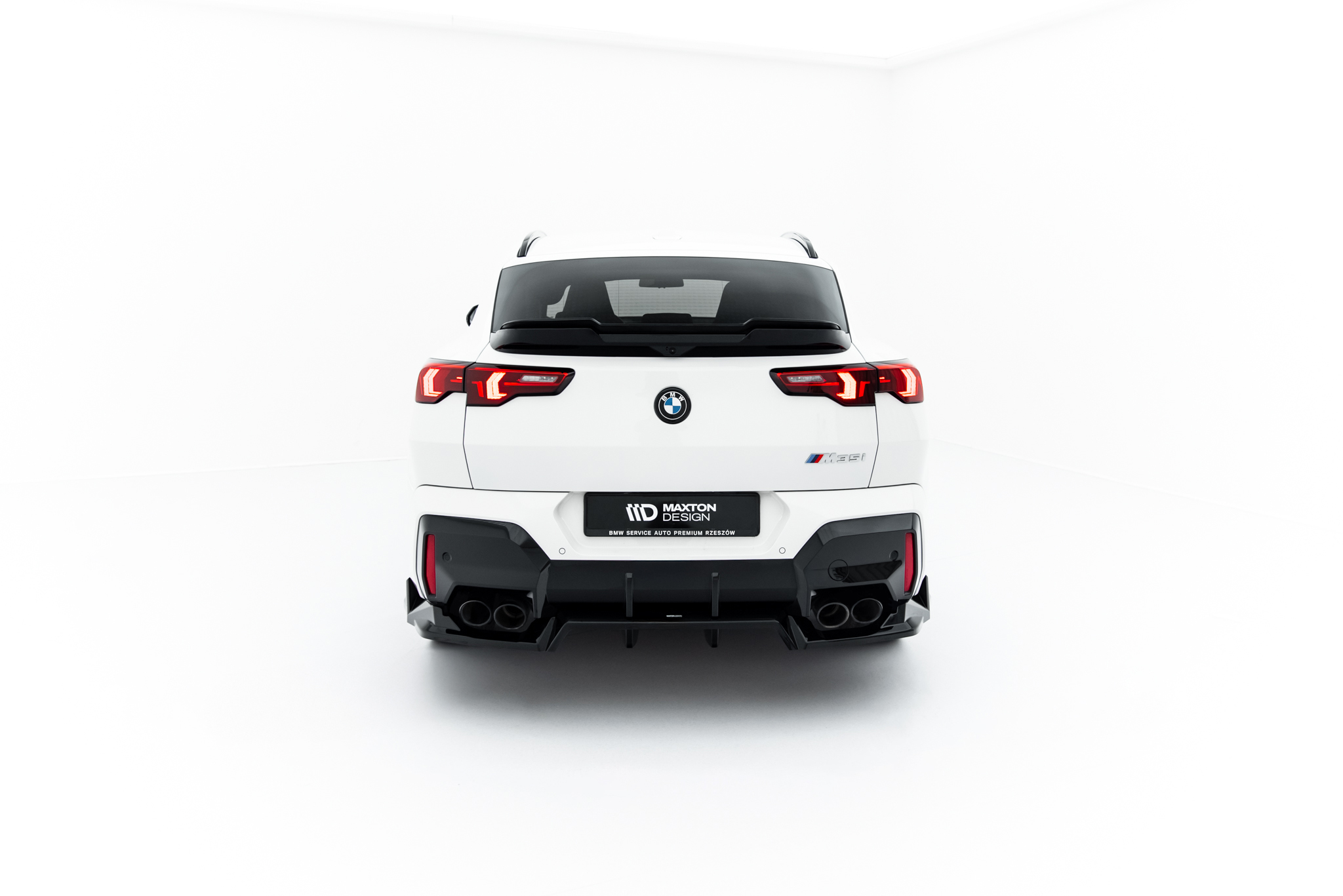 REAR SPLITTER (WITH VERTICAL BARS) SUITABLE FOR BMW X2 M35I U10 – MAXTON DESIGN - 3