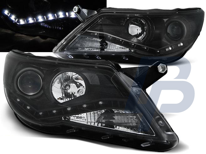 HEADLIGHTS VW TIGUAN 10.07-11 DAYLIGHT BLACK - 2