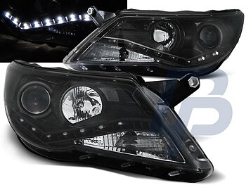 HEADLIGHTS VW TIGUAN 10.07-11 DAYLIGHT BLACK