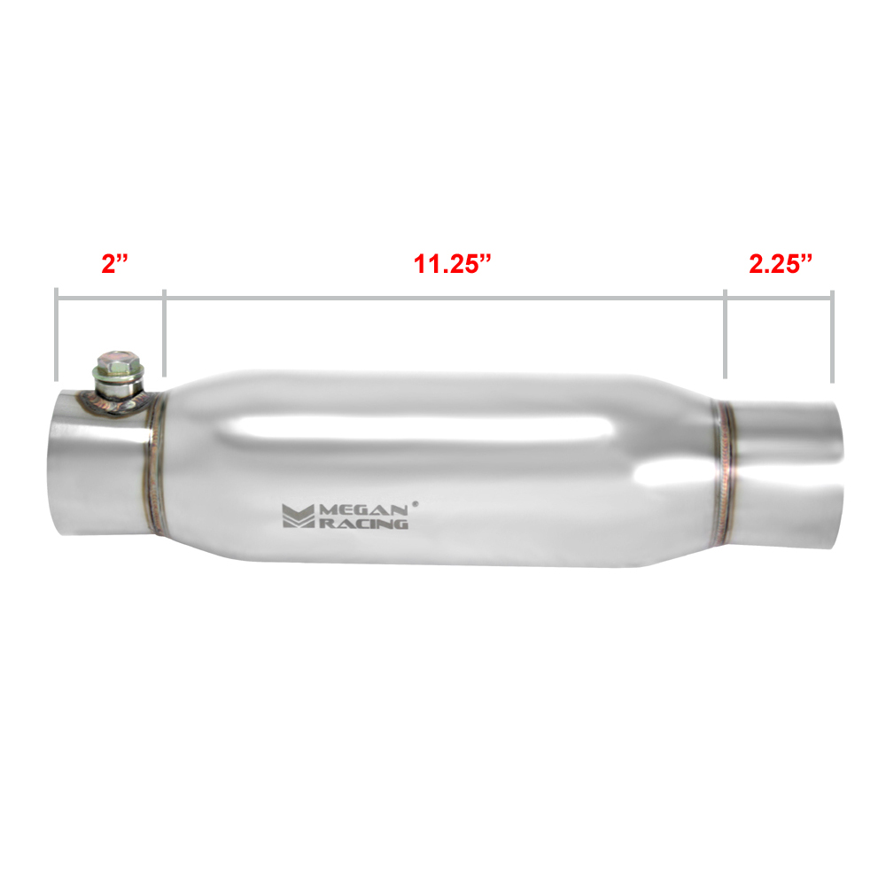 UNIVERSAL 3 INCH STAINLESS CAT CONVERTOR MEGAN RACING - 2
