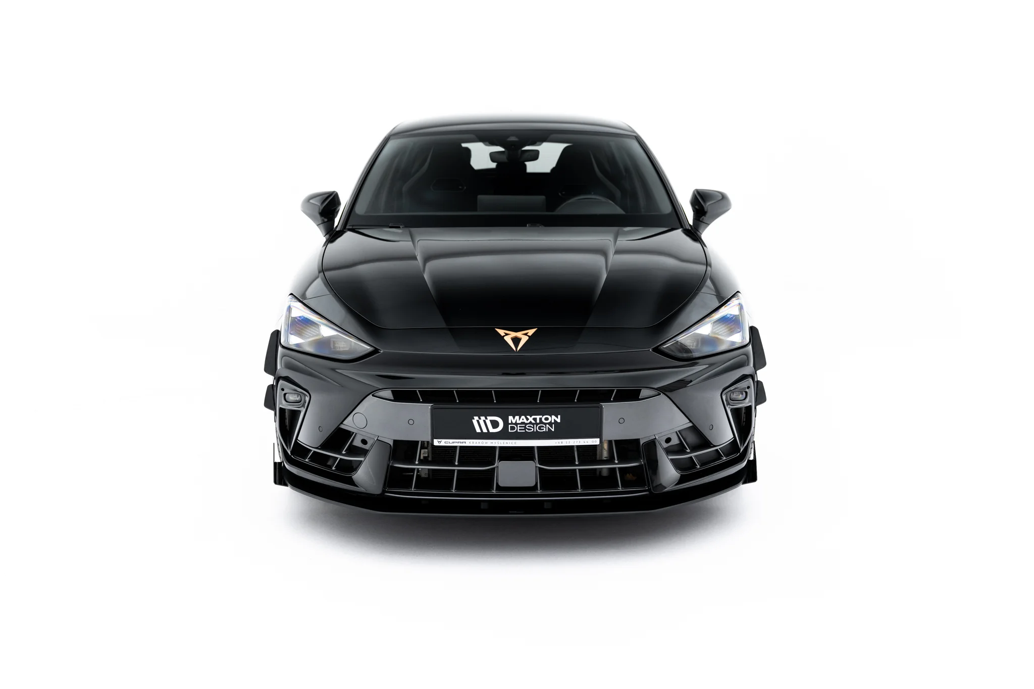STREET PRO FRONT SPLITTER + FLAPS SUITABLE FOR CUPRA LEON HATCHBACK MK1 FACELIFT – MAXTON DESIGN - 3